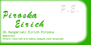 piroska eirich business card
